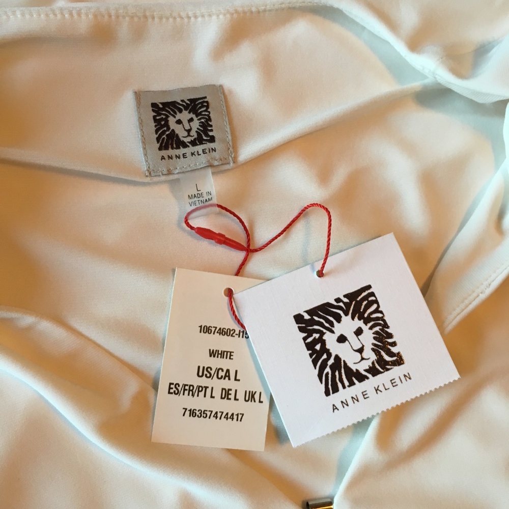 Anne Klein White Work Tank (Lined) Size Large NWT - Picture 3 of 8